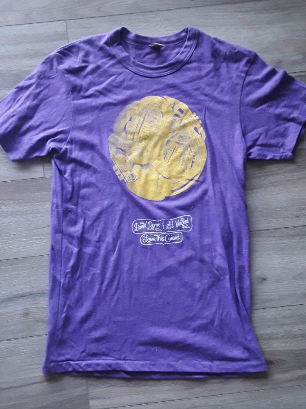 St. Vincent & David Byrne Tour Shirt – Small – Love This Giant 2012 tour